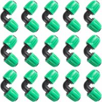 1/2 Inch Hose (1/2 ID x0.6-0.63 OD) 16mm No-Drip Grade Fitting (Fits 13mm ID) Lock Nut Fittings (15pcs Elbow)