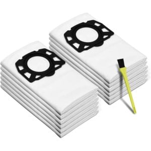 12 Pack Filter Bags Vacuum Cleaner Bags for Karcher WD4 WD5 WD6 MV4 MV5 MV6 Vacuum Cleaners, Spare Parts Dirt Disposal Bags Accessory Kit for kärcher
