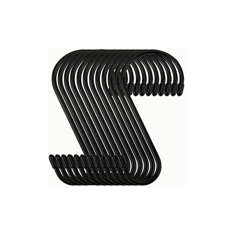 12-Pack Heavy Duty S-Shape Hooks Multi-Purpose Tools, Large Vinyl Coated S-Hooks (6 Inch)
