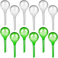 12 Pack Small Synthetic Glass Watering Globes for Indoor Plants - Bulbs Drip Irrigation 2' Diameter - pvc Self Watering Equipment for Plants