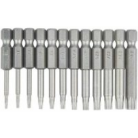 12 Pack Torx Head Screwdriver Bit Set 1/4" Hex Shank T5-T40 S2 Security Tamper Proof Star 6 Point Tool Kit -Versailles