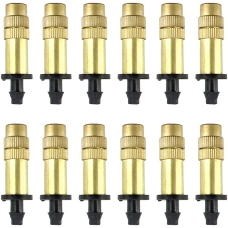 12 Pieces Atomization Copper Nozzle, Adjustable Spray Drippers ...