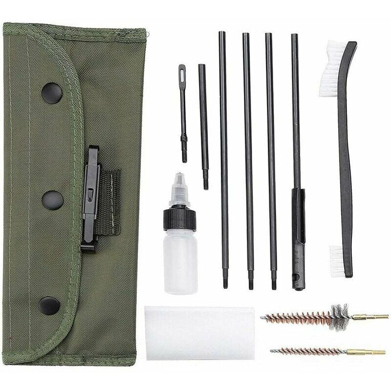 12-in-1 Tool Kit Cleaning Brushes Multi-Function Carry Case for Rifle Gun 22LR.223.257 5.56mm