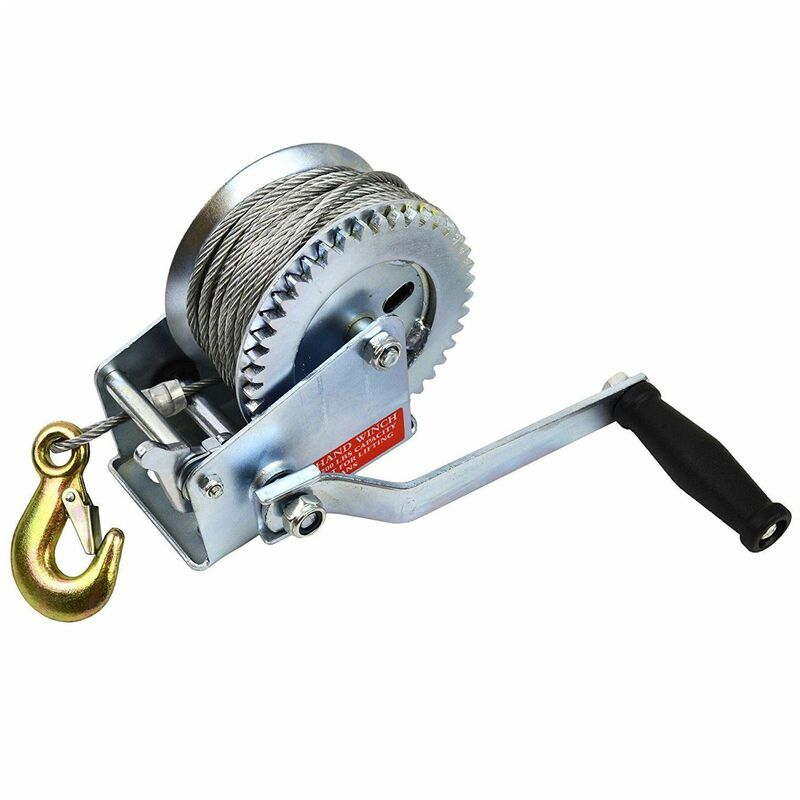 1200 lbs H/DUTY Hand Gear Winch 20m Cable For Car/Boat/Trailer etc TD023