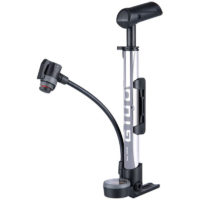 120PSI Mini Bike Pump Bicycle Pump Bicycle Air Pump Fits for Presta Schrader Valve Manual Changing - Silver