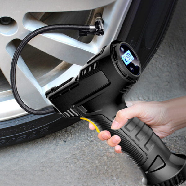 120W Car Electric Air Pump Car Tire Inflatable Pump Portable Rechargeable Air Compressor Digital Auto Tire Inflator Equipment