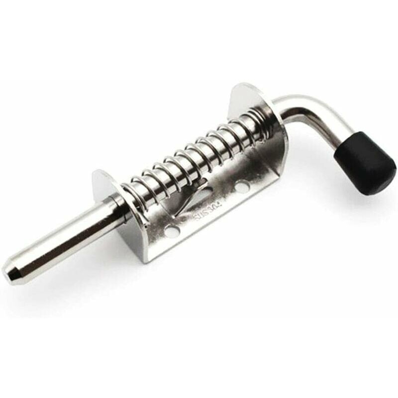 128mm Metal Spring Latch with Handle, Heavy Duty Spring Pin for Garden Gate, Shed, Trailer, Garage
