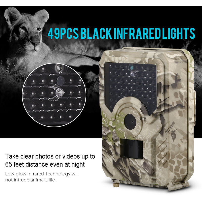 12MP 1080P Trail Camera Hunting Game Camera with 32GB MicroSD Card Outdoor Wildlife Scouting Camera