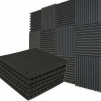12PCS Kit Acoustic Foam Soundproofing Sponge Noise Insulation Absorption Cotton Studio ktv Bar 25 x 25 x 2.5cm