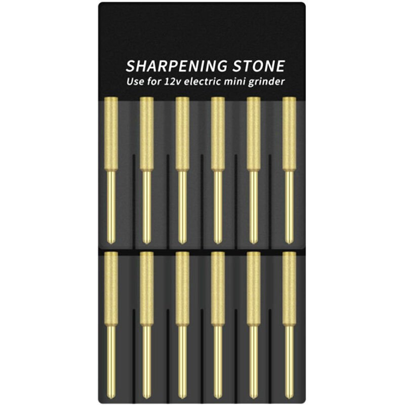 12Pcs Chainsaw Bits Titanium Plated Diamond Sharpener High Hardness Electric Chainsaw File