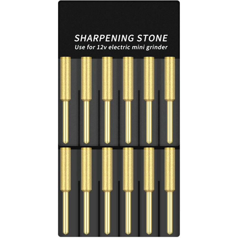 12Pcs Chainsaw Bits Titanium Plated Diamond Sharpener High Hardness Electric Chainsaw File
