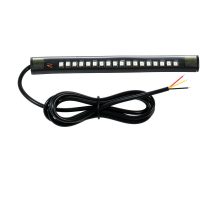 12V 1Pcs Universal 18 led Light Strip, Motorcycle Turn Signal Lights, Tail Trailer Brake Stop Light Flexible led License Plate Lights