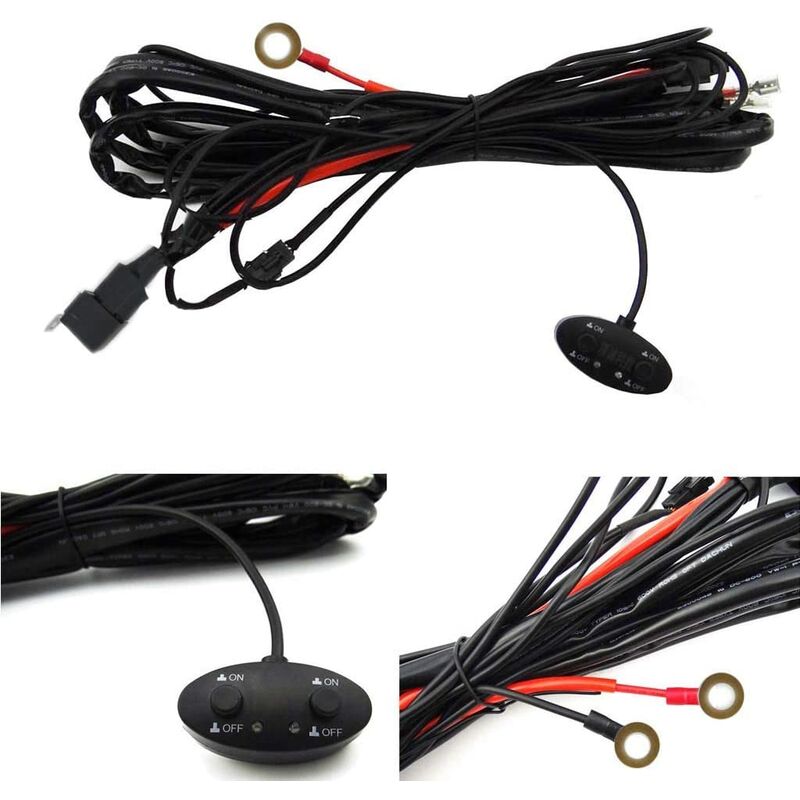 12V 24V 40A Relay Wiring Harness ON/OFF Switch for LED Light Lamp Bar