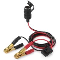 12V 24V Female Car Cigarette Lighter, 2FT Car Battery Clamp-on Extension Charge Cable, Socket to Battery Alligator Crocodile Clips Connector