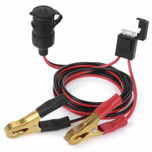 12V 24V Female Car Cigarette Lighter Socket to Battery Alligator Crocodile Clips Connector 2FT Car Battery Clamp-on Extension Charge Cable