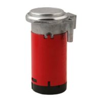 12V Car Air Pump with Red Horn, Fashion Air Compressor, Waterproof, Chrome Plated, Never Rust, for 12V Air Horn, for Truck, Car, Boat, Lorry, etc.