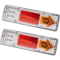 12V Car Headlight Rear Parts for Trailer Truck Light Car 2Pcs Waterproof Car 8 19 20 26 36 46 LED Rear Tail Light Lamps Pair Trailer Boat