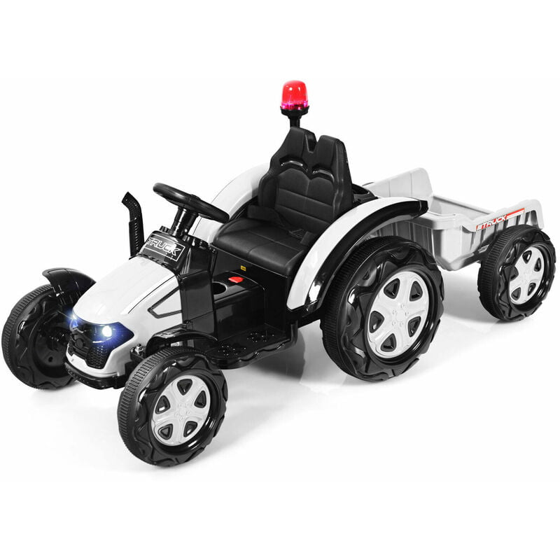12V Kids Ride On Tractor Electric Car With Trailer Remote Control Ground Loader
