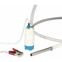 12V Low Voltage Submersible Transfer Pump - 3m Outlet Hose - Steel Nozzle