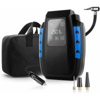 12V Portable Air Compressor, 12V 120W Portable Digital Car Air Compressor Auto Tire Inflator, Electric Digital Air Compressor with LED Light, 3M
