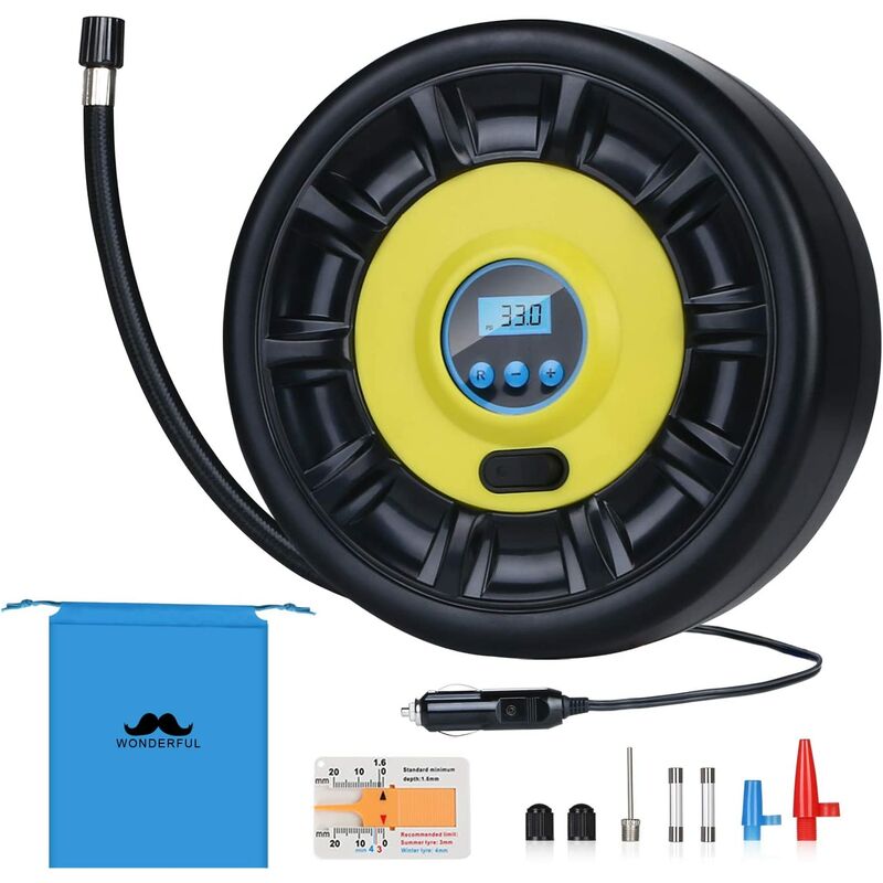 12V Portable Air Compressor Electric Inflator Digital Air Compressor with 150PSI LED Lamp
