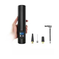 12V Portable Air Inflator with lcd Display and led Lamp, Electric Compressor with Rechargeable Li-ION Battery for Car, Motorcycle, Bike and