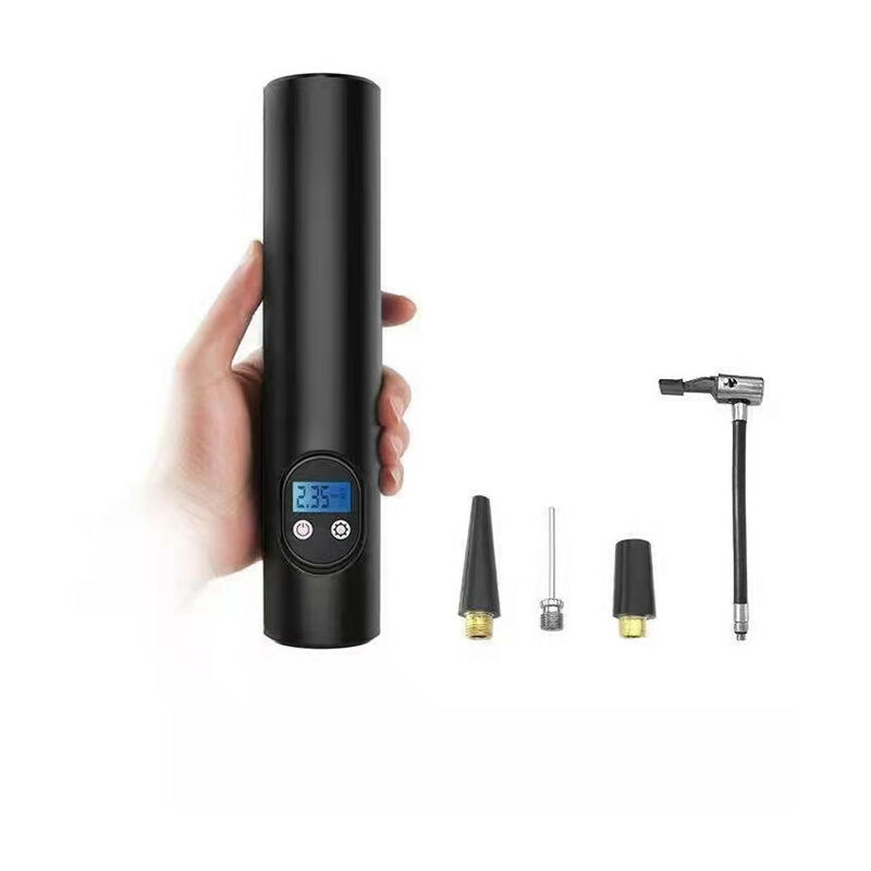 12V Portable Air Inflator with lcd Display and led Lamp, Electric Compressor with Rechargeable Li-ION Battery for Car, Motorcycle, Bike and