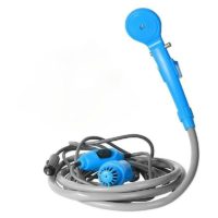12V Portable Car Washer Camping Shower High Pressure Car Shower Washer Set Electric Pump Sprayer For Outdoor Camping Travel PetBlue