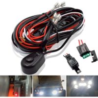 12V Wiring Harness, LED Light Bar Wiring Harness Kit, 12V Relay Switch Wiring, for Car Motor Work Lamps Waterproof 40A Relay ON/OFF