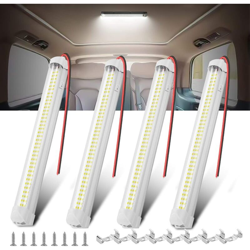 12V indoor led light strip, 108 5W led universal led light strips, with trailer light switch, suitable for truck rv truck container camping closed