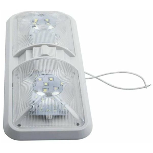 12V led Camper Van Ceiling Light, Boat rv Interior Lighting with Switch, 48LED 800LM Caravan Dome Ceiling Light for Camper Trailer