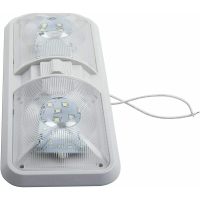 12V led rv Ceiling Light, Boat rv Interior Lighting with Switch, 48LED 800LM Caravan Dome Ceiling Light for rv Trailer - Deckon