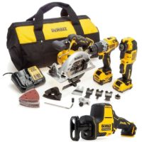 12V xr 4 Piece 12V xr Brushless Kit Hammer Drill Multi Tool Saw Recip - Dewalt