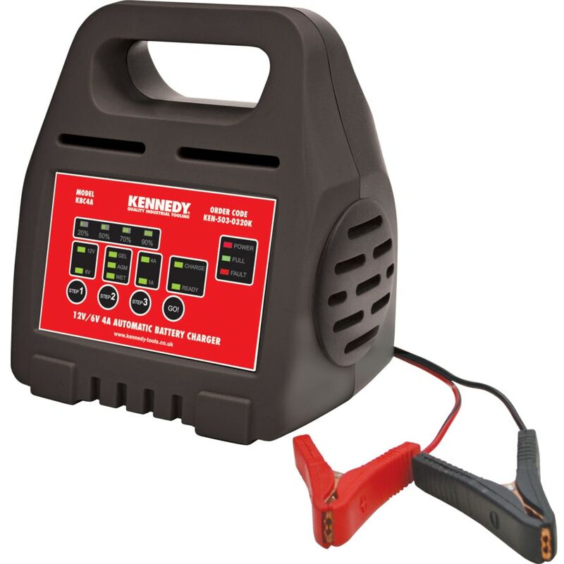 12V/6V 4A Intelligent Automatic Battery Charger - Kennedy