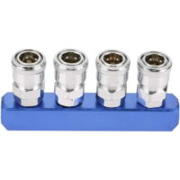 12mm Pneumatic Quick Coupler Connector Female Thread 2/3/4/5 Way Mount for Pneumatic and Air Hose Connections (4 Way) SOEKAVIA