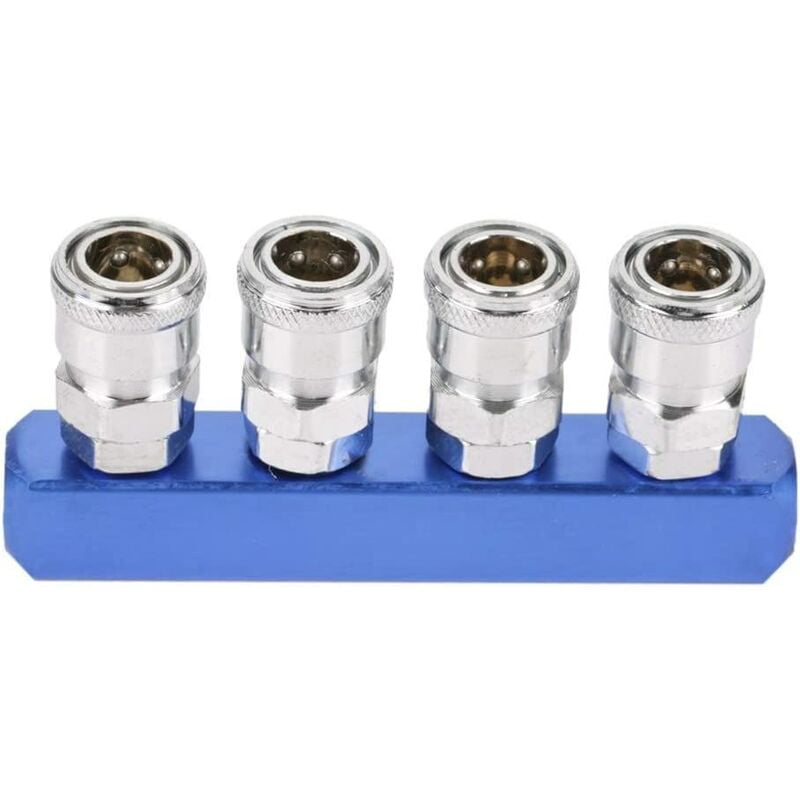 12mm Pneumatic Quick Coupler Connector Female Thread 2/3/4/5 Way Mount for Pneumatic and Air Hose Connections (4 Way) SOEKAVIA