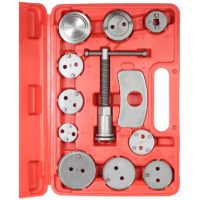 12pcs Auto Universal Disc Brake Caliper Car Wind Back Pad Piston Compressor Automobile Garage Repair Tool Kit Set with Case