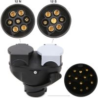 13 Pin to 12N and 12S Caravan Adapter 7 Pin Trailer Adapter Dksfjkl