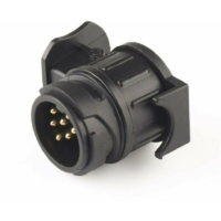 13 Pin to 7 Pin Waterproof Trailer Connector 13 Pin to 7 Pin Trailer Hook Socket Adapter (1 PCS Black