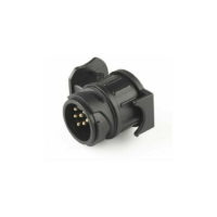 13 Pin to 7 Pin Waterproof Trailer Connector 13 Pin to 7 Pin Trailer Hook Socket Adapter (1PCS Black