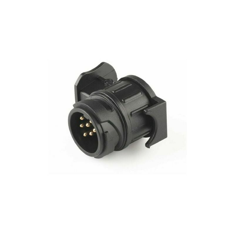 13 Pin to 7 Pin Waterproof Trailer Connector 13 Pin to 7 Pin Trailer Hook Socket Adapter (1PCS Black