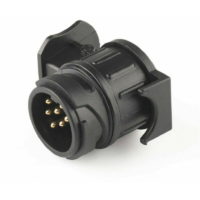 13 Pin to 7 Pin Waterproof Trailer Connector 13 Pin to 7 Pin Trailer Hook Socket Adapter (1PCS Black