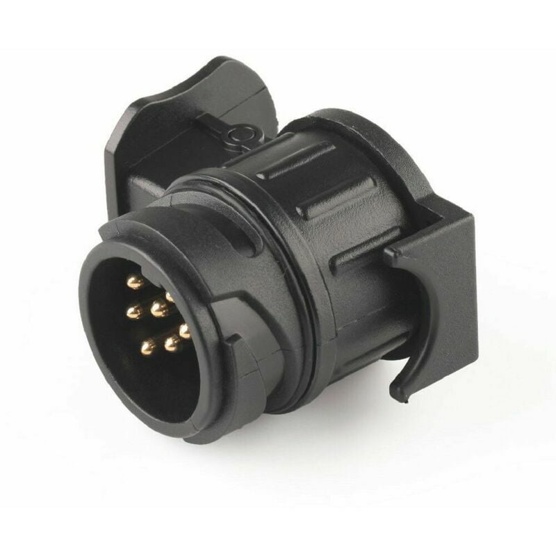 13 Pin to 7 Pin Waterproof Trailer Plug 13 Pin to 7 Pin Trailer Hook Socket Adapter (1 PCS Black
