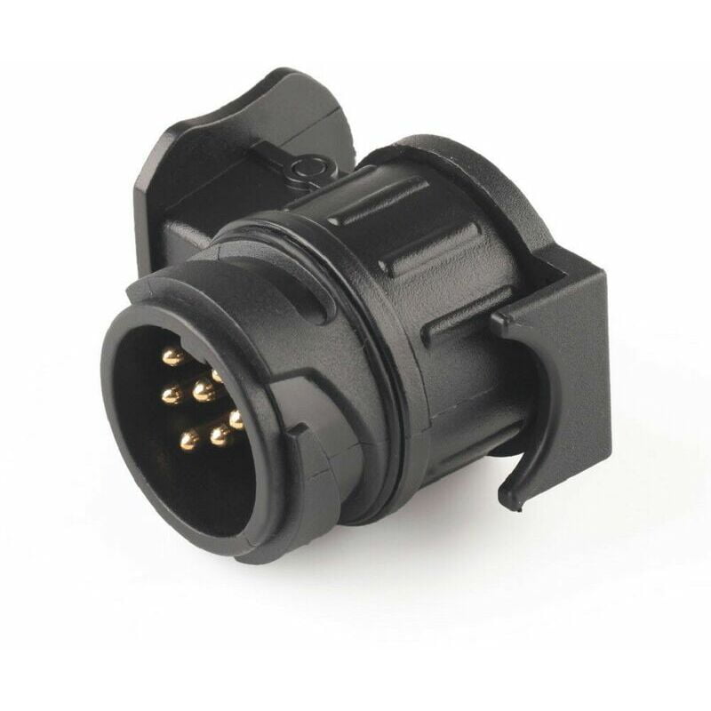 13 Pin to 7 Pin Waterproof Trailer Plug 13 Pin to 7 Pin Trailer Hook Socket Adapter (1 PCS Black