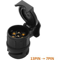 13 to 7 Trailer Plug Adapter, 13 to 7 Pin Electrical Adapter, 13 Pin to 7 Pin Car Hitch Plug Connector for Trailer, Tractor, Caravan, Car - Readcly