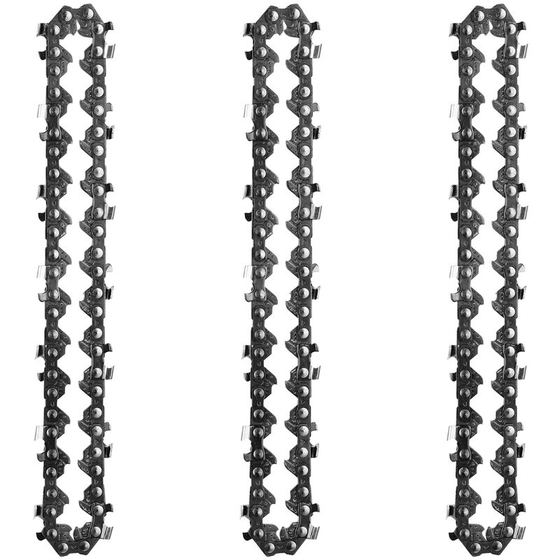 133mm Mini Portable 65Mn Chainsaw Chain 28E-Chain Link 14T Electric Saw Replacement Accessory for Wood Cutting (Multicolor -3pcs)