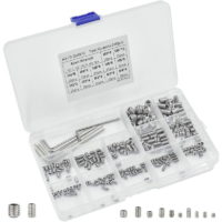 135 Pieces M2.5 M3 M4 M5 M6 M8 Hex Socket Cap Screws, Allen Fastener Set Stainless Steel Screw Set Assortment