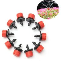 13treize - 100 Pcs 360 Degree Adjustable Irrigation Drippers Sprinklers, 1/4 Inch Emitters Drip for Watering System Drip Irrigation System Gardens