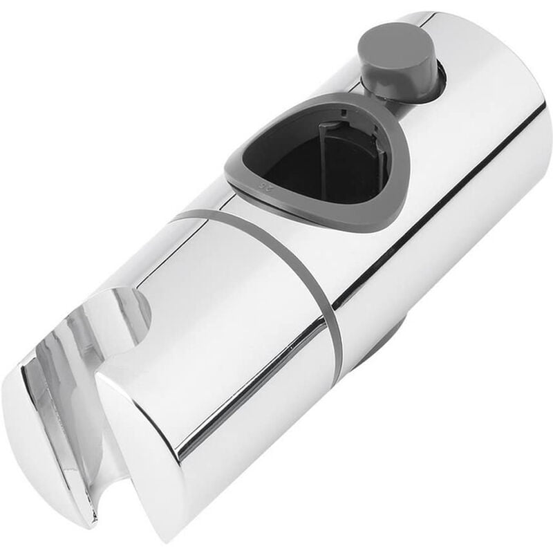 13treize - 25mm Adjustable Shower Head Holder for Slide Bar,Slider Clamp Bathroom Replacement,360 Degree Rotation Sprayer Holder,Button Seat Nozzle