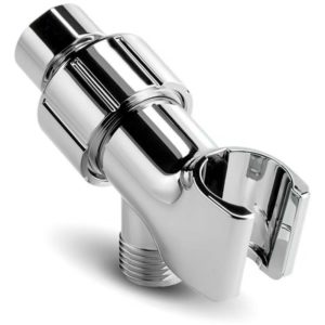 13treize - All Metal Shower Head Holder for Hand Held Showerheads, Polished Chrome | Adjustable Shower Arm Mount with Universal Wall Hook Bracket and